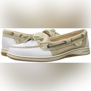 Sperry Top-Sider Women's Angelfish Boat Shoe, White/Sand,
